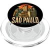 Brazil Souvenir Gift Vintage Sao Paulo Brasile viaggio souvenir regalo punto di riferimento PopSockets PopGrip per MagSafe