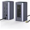 Baseus Nomos Air 12 in 1 Docking Station 2 Monitor per Windows, con 4K HDMI, 10Gbps USB-C/A, SD/TF, 100W PD, Gigabit Ethernet, Compatibile con Laptop HP/Lenovo/Dell/Acer