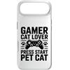 Cat Gaming Controller Lover Custodia per iPhone Air Gamer Cat Lover Premi Start Pet Cat