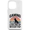 Retro Gaming Mom Puppy Gamer Squad Custodia per iPhone 13 Pro Gioco di livellamento con il mio cucciolo retrò
