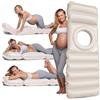 Holo Lilo HOLO Babymoon Essential - Cuscino gonfiabile per gravidanza, con foro per la pancia, da usare su terra e acqua, per sollievo PGP/SPD, yoga, sonno, massaggio e relax sulla pancia, colore: sabbia bianca