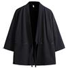 Seidarise - Cardigan da uomo Kimono Noragi Giapponese Yukata Cappotto Haori Plus Size - Nero - L