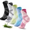Jeasona 5/10 paia di calzini a compressione per uomo e donna, taglia 6-11, multicolore, Multicolore-91621A, 6-9