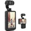 AgfaPhoto AGFA PHOTO Gimbal Realimove MC3X - Caméra Stabilisateur 3 Axes 4K Ultra HD, Écran Tactile Rotatif 3,5, 20 MP, Suivi de Visage, Vision Nocturne, Grand Angle 120°, Wi-FI, Autonomie 170 Min - Noir
