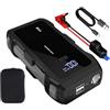 Holdes Dispositivo di avviamento portatile per auto, 8000 mAh, ricarica rapida USB, per camion, moto, barche, SUV e trattori