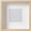 IKEA SANNAHED - Cornice portafoto quadrata profonda 3D, effetto legno di betulla, 25 x 25 cm (13 x 13 cm con passepartout), da parete/autoportante, set da 2 pezzi