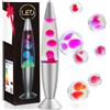 AONESY Lampade a LED con movimento liquido, 33,5 cm, lampada a cera bianca liquida e rosa, per adulti e bambini, regalo per Natale, compleanno, luce d'atmosfera per camera da letto, decorazione domestica