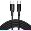 Oniverse Cavo USB C, cavo di ricarica intrecciato tipo C a tipo C, compatibile con PS5 Pro Slim Xbox serie X|S Switch PC Mac Android Iphone 15, 3 metri, ricarica rapida 2,4 A - nero