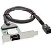 InLine SAS HD LP PCI Slotblech m. Cavo - ext. SFF-8088 auf int. SFF-8643 - 0,75 m - SFF-8643 - Mini-SAS - SFF-8808 - Ni