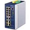 PLANET IP30 Industrial L2+/L4 8 porte gestite L2+ Gigabit Ethernet (10/100/1000) Alluminio