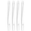 QUARKZMAN 93305 Precisione Plastica Pinzette Kit 120mm Bianco 4pz | Antistatico Piatto Testa Artigianato Pinzette Set, per Elettronica Gioielli Realizzazione Laboratorio Riparazione Strumento