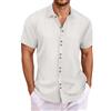 CEWIFO Camicie Lino Uomo Estive Robe di Manica Lunga T-Shirt Maglietta per Particolari Mezze Maniche Magliette Corta Inter Azzurra