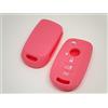 Car Passion Guscio Chiave Cover Compatibile con Fiat 500X Tipo 2016 Telecomando Copertura in Silicone Protezione (Rosa)