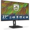 Philips 27B1N3800 - Monitor Ultra HD da 27 pollici, altezza regolabile, altoparlanti, Adaptive Sync (3840x2160, 60 Hz, 2x HDMI 2.0, 1x DisplayPort 1.4, Hub USB) nero