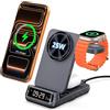 SwanScout Supporto caricabatterie wireless 3 in 1 da 25 W, compatibile con MagSafe, stazione di ricarica magnetica da viaggio pieghevole con orologio per iPhone 17/16/15, Apple Watch, Air Pods, SwanScout 708M