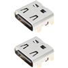 eMagTech 2PCS Laptop USB Type-C DC Power Jack Porta di Ricarica Compatibile con Lenovo IdeaPad 3 Chrome 15IJL6 82N4
