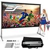 Elite Screens Schermo per proiettore da 120 pollici|Schermi cinematografici per interni all'aperto|Supporto per proiezione pieghevole portatile indipendente 16:9|Home Theater, OMS120H2