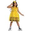 MINECRAFT Costume da ape di Minecraft per bambini, licenza ufficiale per bambine di Disguise, ispirato al film Minecraft, include abito con cappuccio con ali, per 4-6, 7-8 e 10-12 anni