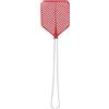 LifeChic Battimosche Manuale 43 cm - Manico in Ferro, Paletta Flessibile in Plastica Rossa - Scacciamosche per Interni ed Esterni - Contro Mosche, Zanzare e Insetti Volanti