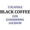 5 Scatole Black Coffee Caffè Nero Ganoderma Lucidum/Reishi Scadenza 12-2027