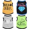 Falzqq Set di 4 vestiti Chihuahua per cani di piccola taglia, morbido e confortevole, nero, taglia XXS, per cani in teacup, Yorkshire Terrier, cuccioli e gattini