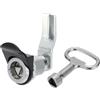 PATIKIL Triangolo Camma Serratura 1-1/4 Cilindro L Cromato Placcato | Tubolare Armadio Cassetto Serratura, per 1-1/16 Pannello Spesso, con Piccole Chiavi, per Elettrico Contatore