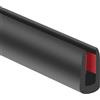 YANRUIPRO Bordo in gomma, 3mm autoadesivo flessibile con scanalatura a U, adatta per 3-4 mm, protezione per bordi per lamiera, vetro, Flexiglass, colore nero, lunghezza 6 m