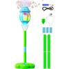 Hobngmuc Macchina Automatica Bolle Di Sapone Per Bambini, Macchina Per Schiuma Con Lucis LED E Musica - Soffiatore Bolle Ad Altezza Regolabile Con Telecomando Per Giardino, Feste, Matrimoni, Festival