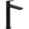 hansgrohe Logis - Rubinetto per lavabo senza scarico, Miscelatore lavabo risparmio idrico (EcoSmart) con altezza bocca 232 mm, nero opaco, 71258670
