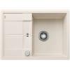 BLANCO METRA 45 S Compact 527102, Silgranit bianco morbido, reversibile, con interruttore di scarico