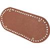 DIYEAH Base Fondo Borsa in Pu per Uncinetto Fai da Te, Accessorio Resistente Rivetti Ventilati, Fondo Artigianale Colore caffè per Borse Crochet e Maglia, Materiale Pulibile