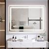 Clevich Specchio Bagno con Luce 60 x 80 cm, Specchio-LED con 3 Colori di Luce Dimmerabile, Vetro Temperato Antideflagrante, Antifog, Interruttore Touc, Funzione Memoria