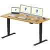 FLEXISPOT Scrivania Regolabile in Altezza 160×80 cm con Doppio Motore e Porta USB, Piano Monoblocco da 25 mm, Gambe a 3 Sezioni, Portata 120 kg, 4 Memorie, Rilevamento Ostacoli