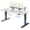 FLEXISPOT Scrivania Regolabile in Altezza 160×80 cm con Doppio Motore e Porta USB, Piano Monoblocco da 25 mm, Gambe a 3 Sezioni, Portata 120 kg, 4 Memorie, Rilevamento Ostacoli