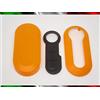 TopBest COVER CHIAVE GUSCIO + TASTI TASTINI IN GOMMA COMPATIBILE CON FIAT 500 GRANDE PUNTO EVO BRAVO PANDA 500L LANCIA Y YPSILON MUSA DELTA SCOCCA ARANCIONE + Video Tutorial Esplicativo Per Il Montaggio