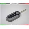 Car Passion Cover Chiave Guscio Telecomando COMPATIBILE CON Fiat 500 Grande Punto Evo Bravo Panda 500L Lancia Y YPSILON MUSA Delta SCOCCA Telecomando Completo NO ELETTRONICA Grigio