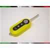 Car Passion Cover Chiave Guscio Telecomando COMPATIBILE CON Fiat 500 Grande Punto Evo Bravo Panda 500L Lancia Y YPSILON MUSA Delta SCOCCA Telecomando Completo NO ELETTRONICA Giallo