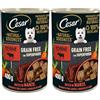Cesar Natural Goodness Cibo Umido per Cani al gusto di Manzo e Verdure, 6 Lattine da 400 g, totale 2.4 kg (Confezione da 2)