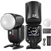 NEEWER Z2-N 2.4G TTL Flash Speedlite Testa Rotonda Compatibile con Nikon e con Godox, 76Ws HSS 1/8000s, Diffusore / 2 Lampade Pilota/Nuova UI/Tasto TTL/M / 3000mAh / 600 Scatti a Piena Potenza