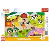 Trefl - Babies and the Bear, Adorabili Bambini - Puzzle a Cornice, 15 Pezzi Grandi, Cornice e Tappetino Rigido, con Personaggi Delle Fiabe, e Orsacchiotti, per Bambini a Partire da 2 anni