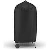 Springreen Premium Copertura Barbecue da Esterno Impermeabile Antivento e Anti UV, Telo Copri BBQ Universale Resistente al Vento, Telo Protettivo per Pioggia, Neve, Raggi UV da Esterno (Nero)