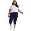 Just My Size Hanes ComfortBlend Women's French Terry Capri, Navy, 4X
