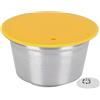Dioche Capsula di caffè riutilizzabile premium per Dolce Gusto - Tazza filtro in acciaio inossidabile con coperchio in silicone, design ecologico, facile da pulire