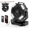 Socool fan Socool Ventilatore da campeggio ricaricabile 40.000 mAh con telecomando portatile per esterno oscillazione wireless 136 ore 4 velocità ventilatore da tavolo con luce