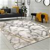 Paco Home Morbidi tappeti marmorizzati a pelo corto in grigio e oro per il soggiorno con motivi diversi, Dimensione:120x170 cm, Colore:Oro 3