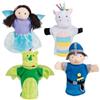 roba Set di Marionette da Mano in Peluche e Feltro - Figure Punch e Judy 4 Pezzi - Giocattoli per Teatro delle Marionette - Regalo per Bambini - Multicolore
