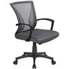 Yaheetech Sedia da Ufficio Scrivania Girevole Altezza Regolabile con Rotelle e Braccioli Ergonomica Reclinabile in Tessuto Traspirante Portata 136 kg Grigia Scura