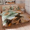 PETTI Artigiani Italiani - Set Copripiumino Matrimoniale Maxi 260x220 cm (2 Federe 75x50 cm Incluse), Parure Copripiumino Microfibra con Stampa Digitale Floreale 05 9 - Made in Italy