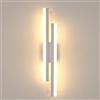 DELIPOP Applique da Parete Interno LED, 18W Bianca Lampada da Parete Moderna, Lampada a Muro 3000K Bianco Caldo per Camera Letto Soggiorno Corridoio Sala Pranzo