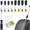Adiwo Chiodo in Gomma per Riparazione Pneumatici con Cacciavite, 16 Pezzi Chiodo per Riparazione Pneumatici Sottovuoto, Kit Riparazione Pneumatici in Gomma, per Auto, Moto, Camion e Bici (8 S+8 L)